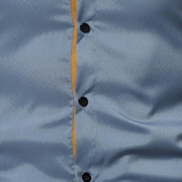 Grey Mens Button Up Tee Shirt - Picture 7 of 7